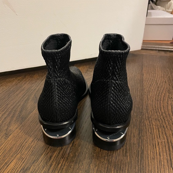 Alexander Wang black woven Kori stretch boots, size 38.5. New in box. - Picture 8 of 10